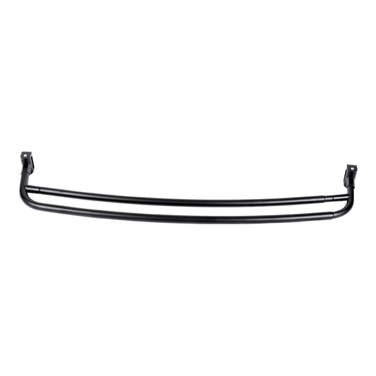 44 in. to 70 in. Double Curved Shower Rod (Matte Black Finish)