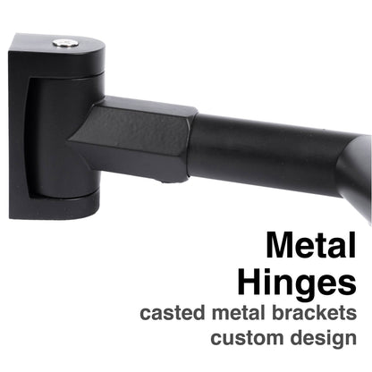 44 in. to 70 in. Double Curved Shower Rod (Matte Black Finish)