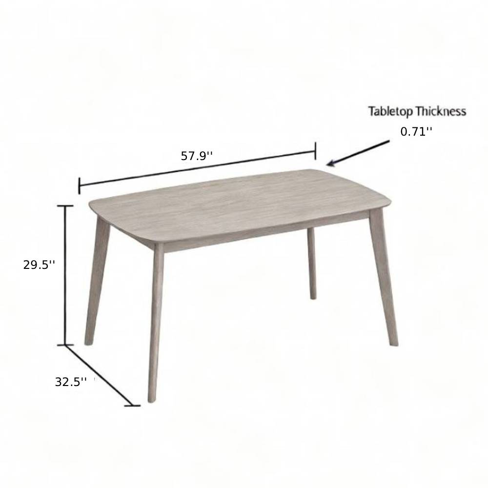 ACTU Scandinavian Dining Table Set with Upholstered Chairs for Small Spaces (Seats 4–6)