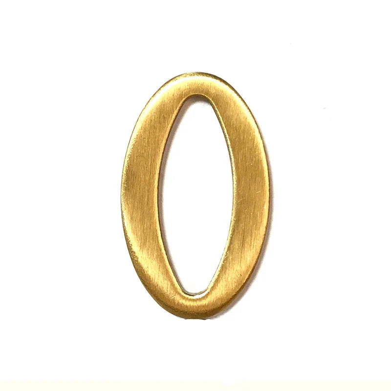 Brass House Number Self-Adhesive 3D Door Numbers Hotel Home Sticker Address Mailbox Numbers #0-9 Home Decoration