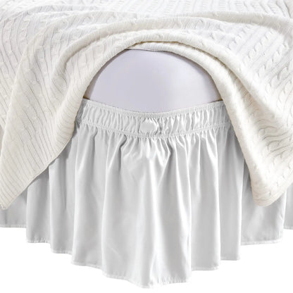 Elastic Bed Ruffles Bed Skirt Soft Comfortable Wrap Around Fade Resistant Bed Cover Without Surface Couvre Lit Bed Protector