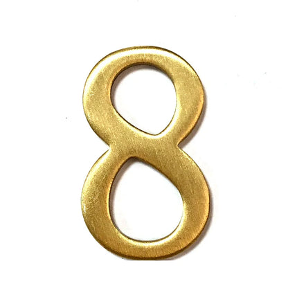 Brass House Number Self-Adhesive 3D Door Numbers Hotel Home Sticker Address Mailbox Numbers #0-9 Home Decoration
