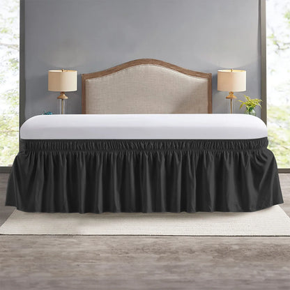 Elastic Bed Ruffles Bed Skirt Soft Comfortable Wrap Around Fade Resistant Bed Cover Without Surface Couvre Lit Bed Protector