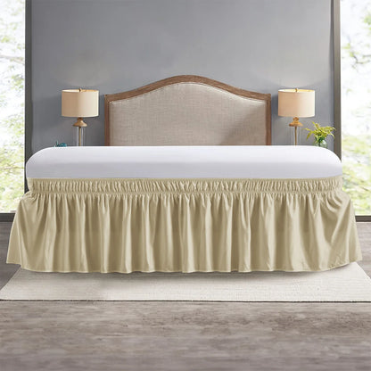 Elastic Bed Ruffles Bed Skirt Soft Comfortable Wrap Around Fade Resistant Bed Cover Without Surface Couvre Lit Bed Protector