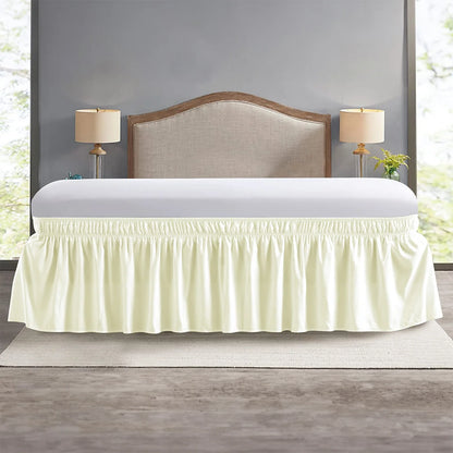 Elastic Bed Ruffles Bed Skirt Soft Comfortable Wrap Around Fade Resistant Bed Cover Without Surface Couvre Lit Bed Protector