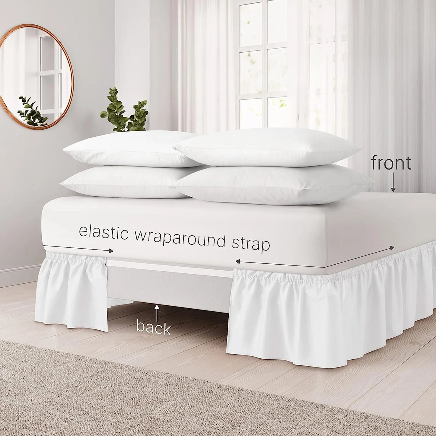 Elastic Bed Ruffles Bed Skirt Soft Comfortable Wrap Around Fade Resistant Bed Cover Without Surface Couvre Lit Bed Protector