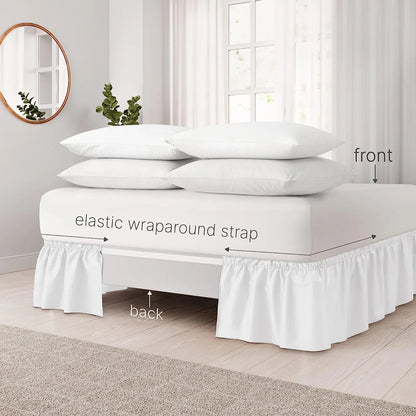 Elastic Bed Ruffles Bed Skirt Soft Comfortable Wrap Around Fade Resistant Bed Cover Without Surface Couvre Lit Bed Protector