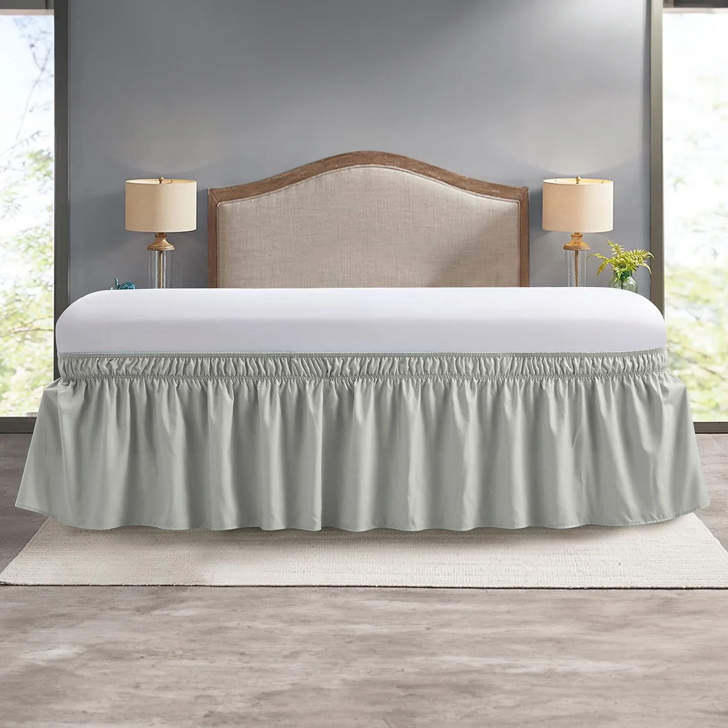 Elastic Bed Ruffles Bed Skirt Soft Comfortable Wrap Around Fade Resistant Bed Cover Without Surface Couvre Lit Bed Protector