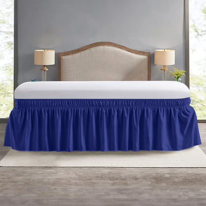 Elastic Bed Ruffles Bed Skirt Soft Comfortable Wrap Around Fade Resistant Bed Cover Without Surface Couvre Lit Bed Protector