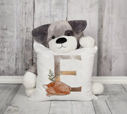 Animal Printed Pillow Cover Cartoon Giraffe Fox Bunny White Seat Polyester Decorative Cushion Cover Sofa Kids Room Alphabet Pillow Cover With Cute Animals Pillow Cases Outdoor Indoor Square Cushion Covers For Home Sofa Couch 45x45cm