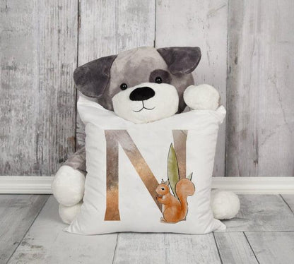 Animal Printed Pillow Cover Cartoon Giraffe Fox Bunny White Seat Polyester Decorative Cushion Cover Sofa Kids Room Alphabet Pillow Cover With Cute Animals Pillow Cases Outdoor Indoor Square Cushion Covers For Home Sofa Couch 45x45cm