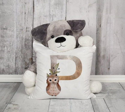 Animal Printed Pillow Cover Cartoon Giraffe Fox Bunny White Seat Polyester Decorative Cushion Cover Sofa Kids Room Alphabet Pillow Cover With Cute Animals Pillow Cases Outdoor Indoor Square Cushion Covers For Home Sofa Couch 45x45cm