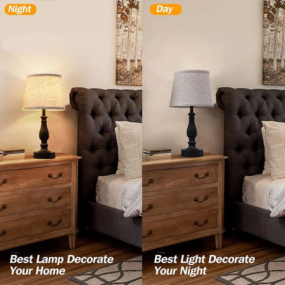 Table Lamps Set of 2 With USB Charging Ports Bedside Modern