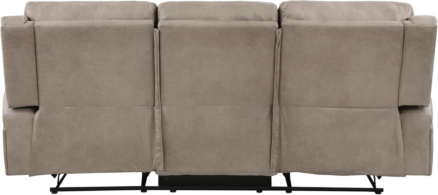 84.5 Inch Brown Recliner Couch Living Sofa Home Theater