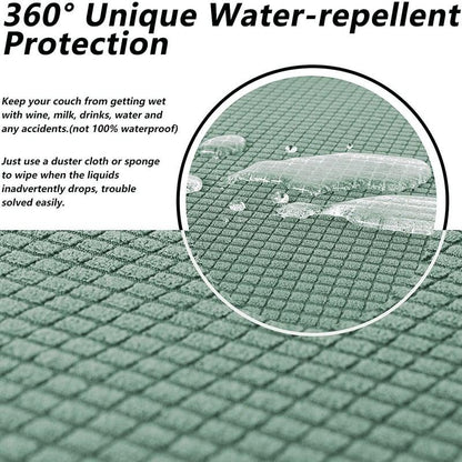 Elastic Waterproof Sofa Cover Plain Color Stretch Sofa Covers for Living Room Slipcover Couch Cover Furniture Protector Sofa Covers Non Slip Sofa Slipcovers with Elastic Hem Living Room Furniture Protector