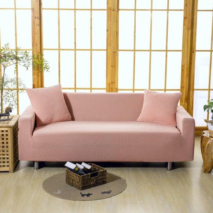 Elastic Waterproof Sofa Cover Plain Color Stretch Sofa Covers for Living Room Slipcover Couch Cover Furniture Protector Sofa Covers Non Slip Sofa Slipcovers with Elastic Hem Living Room Furniture Protector