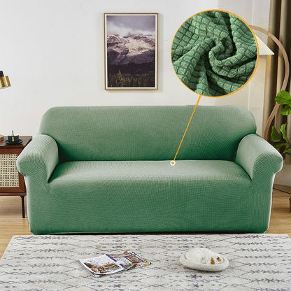 Elastic Waterproof Sofa Cover Plain Color Stretch Sofa Covers for Living Room Slipcover Couch Cover Furniture Protector Sofa Covers Non Slip Sofa Slipcovers with Elastic Hem Living Room Furniture Protector