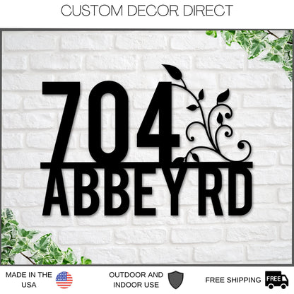 Handmade Personalized Custom House Address Sign, Metal Address Plaque, Home or Business Outdoor Decor