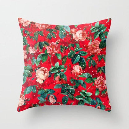 New Creative Red Cushion Case Hot Modern Home Outdoor Decorative Geometry Square Pillow Case Decorative Pillows Case Sofa Couch Seat Polyester Pillows Covers 45x45CM