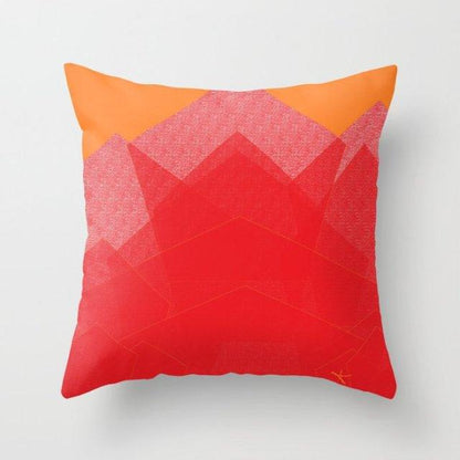 New Creative Red Cushion Case Hot Modern Home Outdoor Decorative Geometry Square Pillow Case Decorative Pillows Case Sofa Couch Seat Polyester Pillows Covers 45x45CM