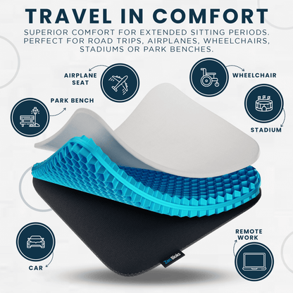 XL Gel Seat Cushion for Office Chair Car Truck Gaming Chairs